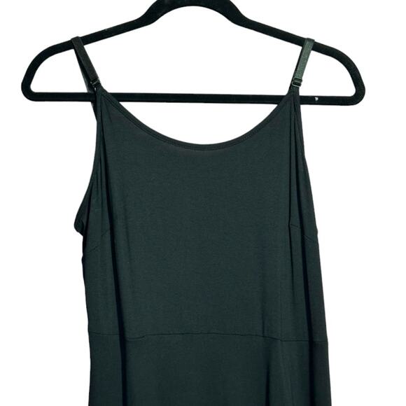 Bloomchic Black Flowey Lace Bottom Spaghetti Strap Black Dress Goth Vibe Size 14 - Picture 4 of 11